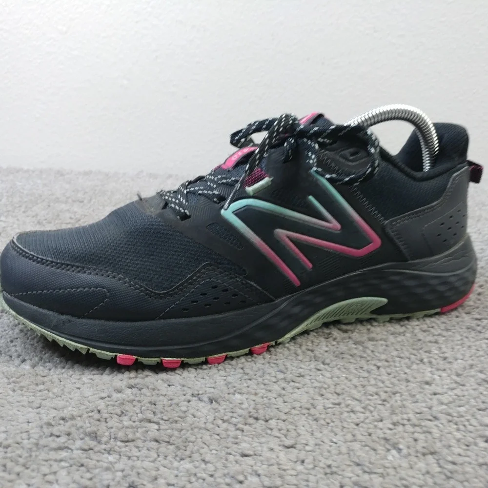 New Balance 410 V7 Womens 10 D Trail Running Hiking Shoes Black Pink WT410BP7